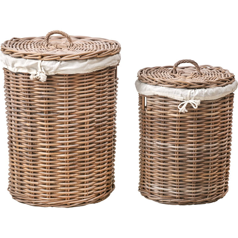 Baringer Wood Laundry Set with Handles