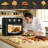 Air Fryer Toaster Oven Combo (13QT) – 360° Hot Air Circulation Enables Healthy Oil-Free Cooking, Multifunctional Stainless Steel Convection Countertop Oven with Adjustable Time & Temperature