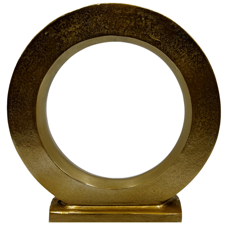 Khamiyah Abstract Figurines & Sculptures, 15" H x 15" W x 4" D, Gold