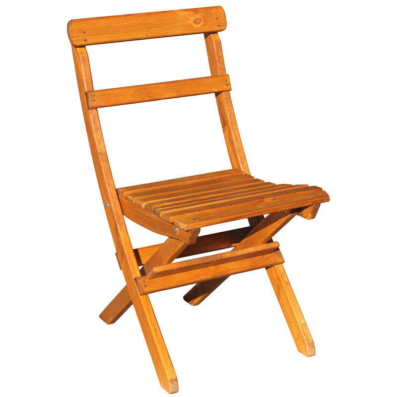 Arlot Folding Patio Dining Side Chair, Honey