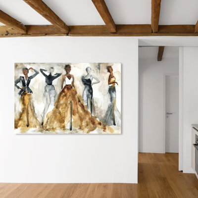 «Fashion and Glam Dancing All Night Dress», reproduction d'impression sur toile