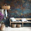 Murale abstraite métallique rouille bleue-1651618476