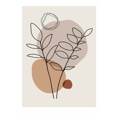 «Botanical Two Leaves», reproduction d'art non encadrée