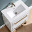 Ensemble de meuble-lavabo simple blanc 24 po