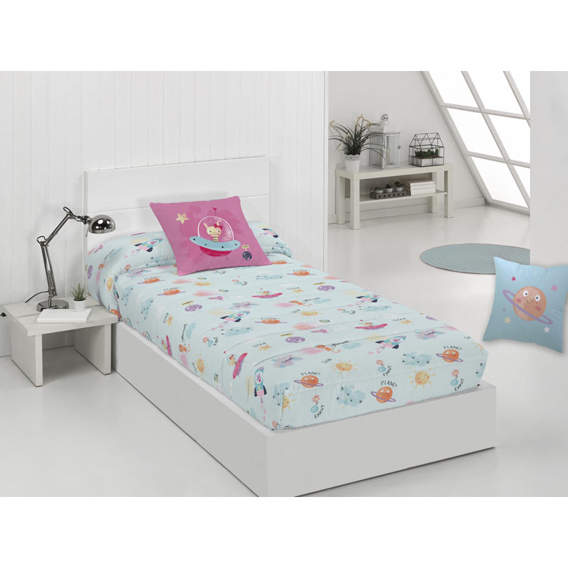 Morganti Microfibre Quilt, Blue, 135cm W x 240cm L