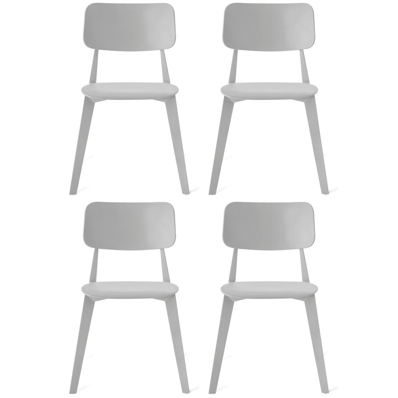 Stellar Stacking Side Chair, Light Gray