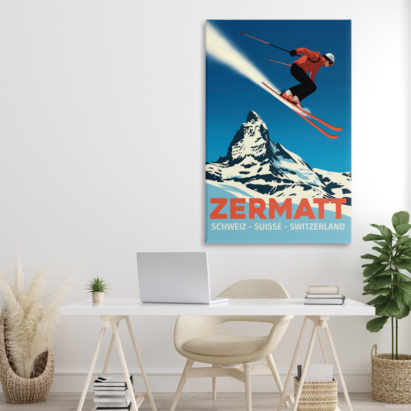 Toile Zermatt, affiche par Andreas Magnusson, H 45 po x l 30 po