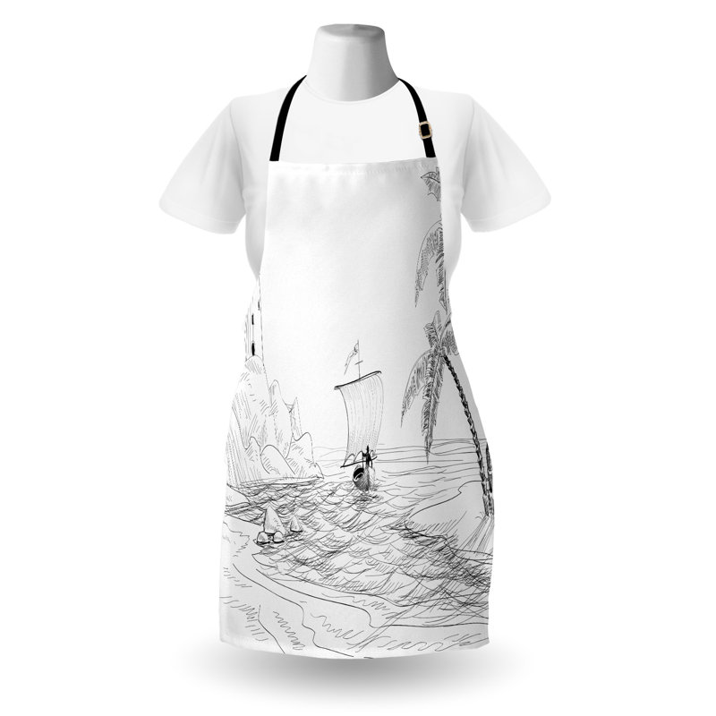 No Pattern Bib Apron