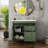 36" Bathroom Vanity Sink with Motion-Sensor Lighting, Patterned Glass & Farmhouse Storage Cabinet-556404641