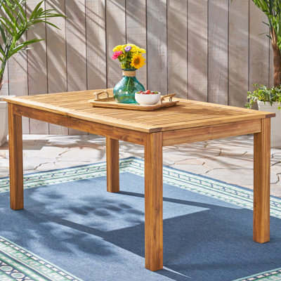 Table de salle à manger extensible en bois - Finition de style naturel, 90,4 cm P x 162,2 cm L x 75,5 cm H. Fonctionnalité fascinante.