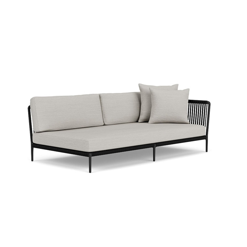 Otti Sectional Sofa, Whitesands, Black, Right Hand Facing