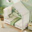 Lit pour enfant en bois en forme de maison avec baldaquin et balustrades hautes, taille simple, blanc, idéal pour un sommeil sécuritaire et élégant-142664564-142664565