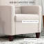 Fauteuil moderne en tissu avec coussins antidérapants-100902947