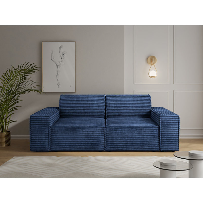 Mathushan 2 Seater Loveseat, Blue