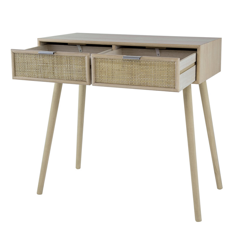 Gavrilin 16.5 " W Console Table, Oak Top/Oak Base