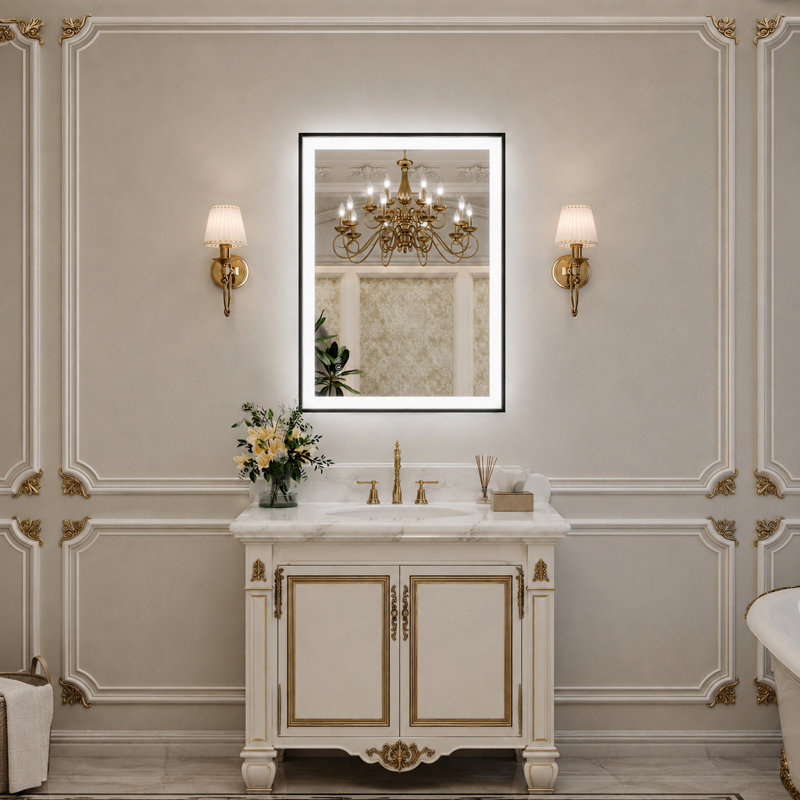 Miroir de salle de bain Lunara, 32 po x 24 po