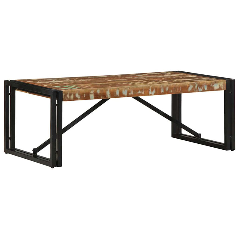 Coffee Table Solid Wood Acacia, Multicolour, 35cm H x 50cm W x 100cm D