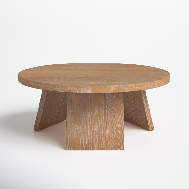 Mattelynn 36" Round Coffee Table, Rustic Oak