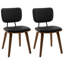 Ensemble de 2 chaises de salle à manger de style moderne Mid-Century de 18,9 po avec coussin de siège rembourré et dossier incurvé-1979328231-1979328235