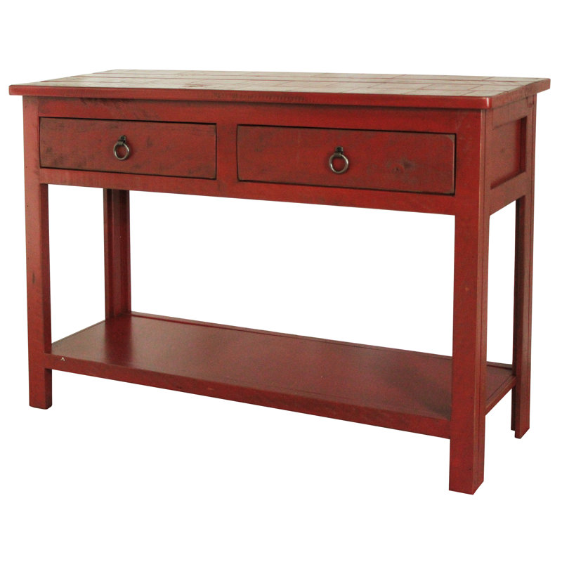 Console rustique Mari, Rouge Rustique