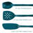 Rachael Ray Tools and Gadgets Lazy Spoon and Flexi Turner Kitchen Utensils Set, 3-Piece, Teal-41242391