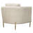 Lane Chair In Light Cream Fabric With Gold Metal Legs