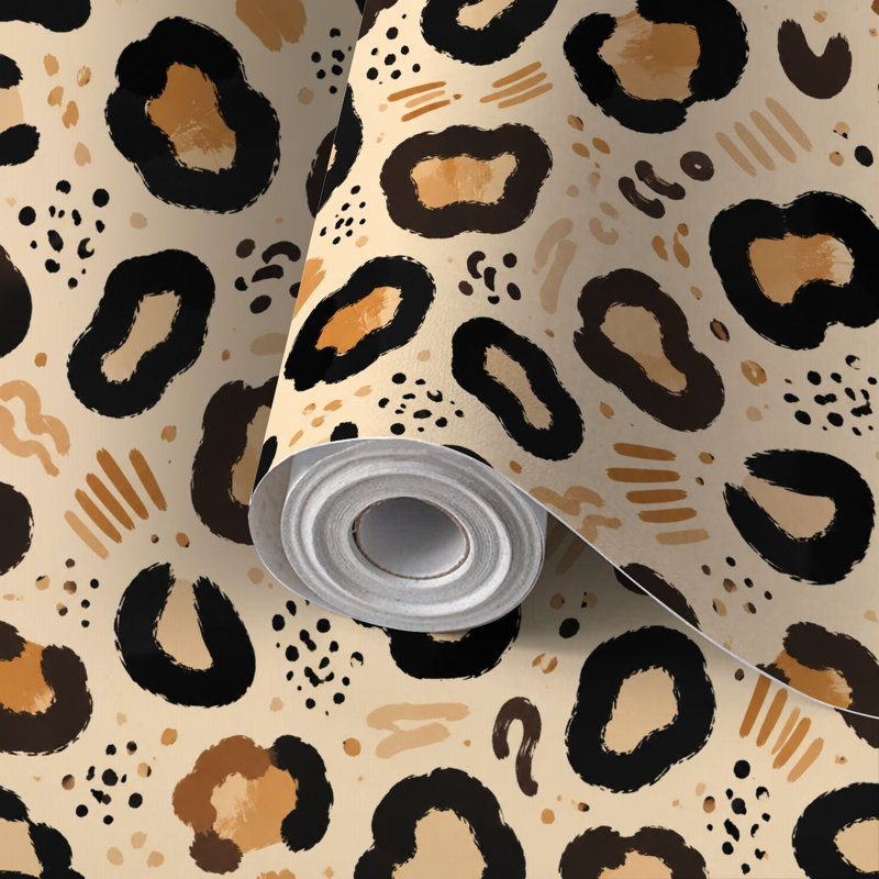 Papier peint auto-adhésif à motif de peau de léopard