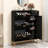 Shoe Storage Cabinet, Free Standing Shoe Organizer with 3 Flip Drawers and Side Cabinet-350026224
