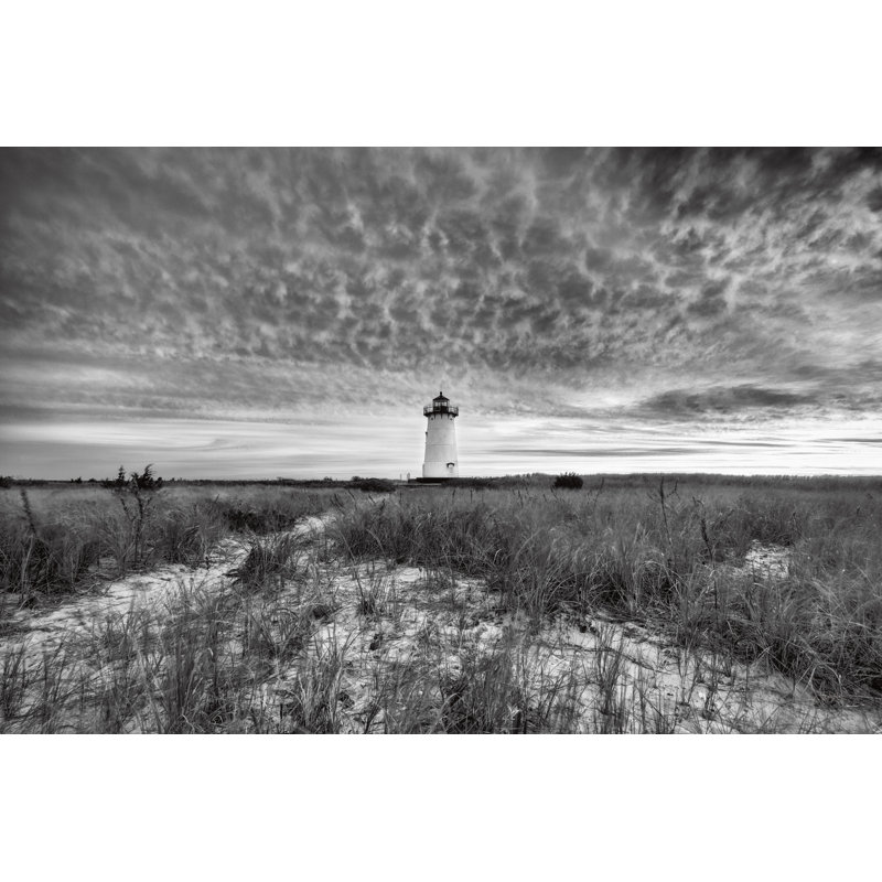 Phare côtier en noir et blanc, H 24 po x l 36 po x P 1,5 po