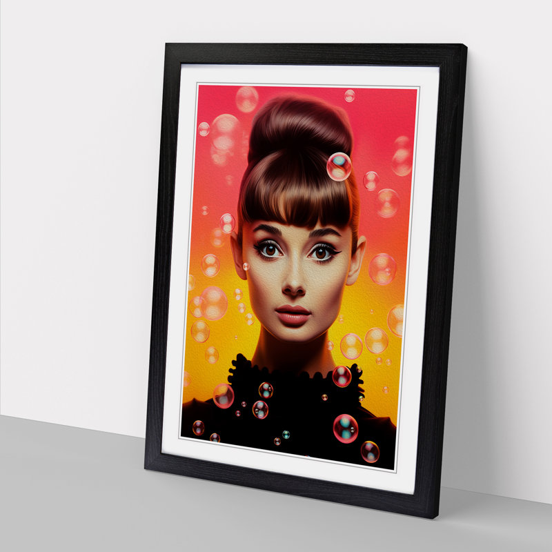 Single Picture Frame Print on Wood, Black Framed, 34cm H x 25cm W