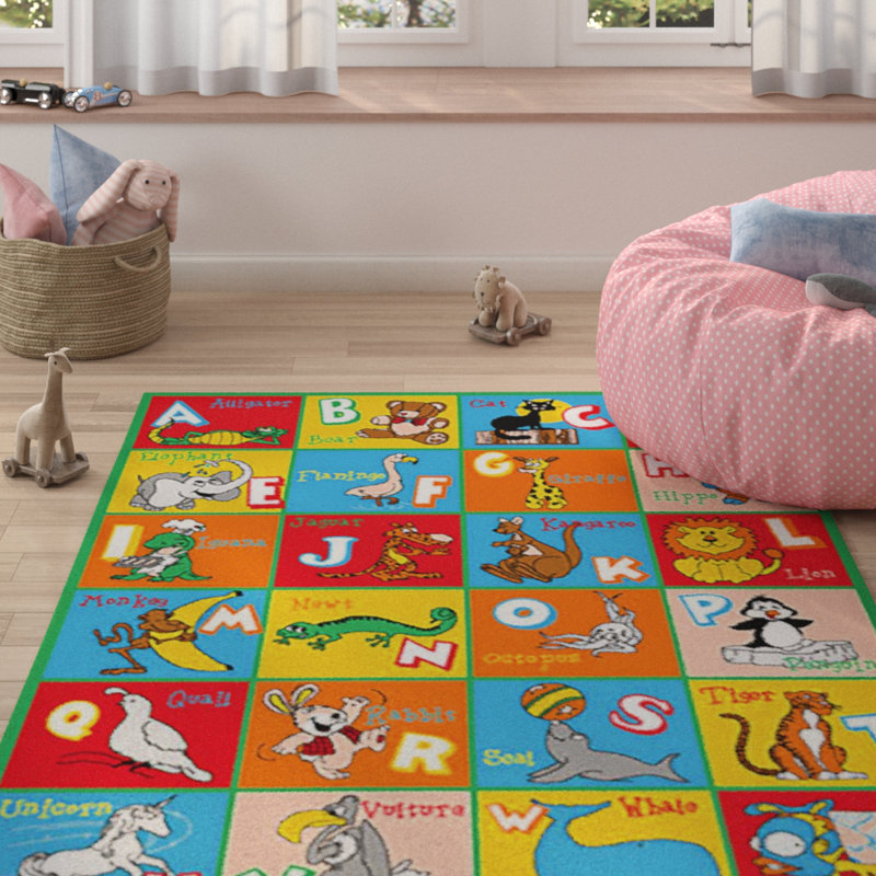 Stuck Rectangle Polypropylene Rug, Rectangle 5' x 8'