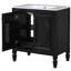 Meuble-lavabo de 30 po avec lavabo, deux portes avec tablette, charnières de porte à fermeture en douceur, style rétro-115898625