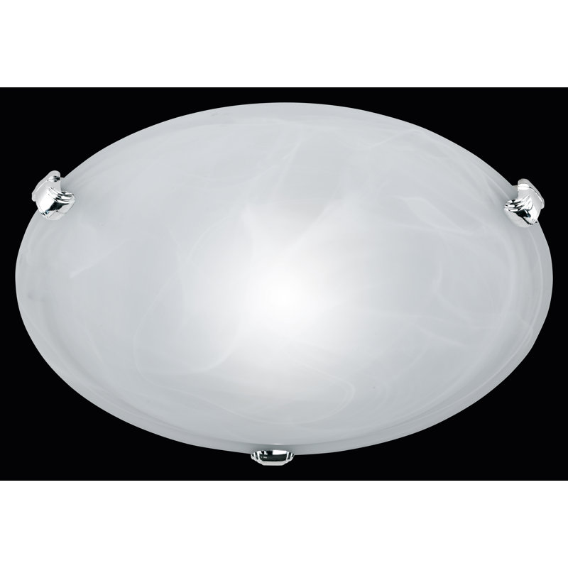 Anatolia Glass Flush Mount, Alabaster white