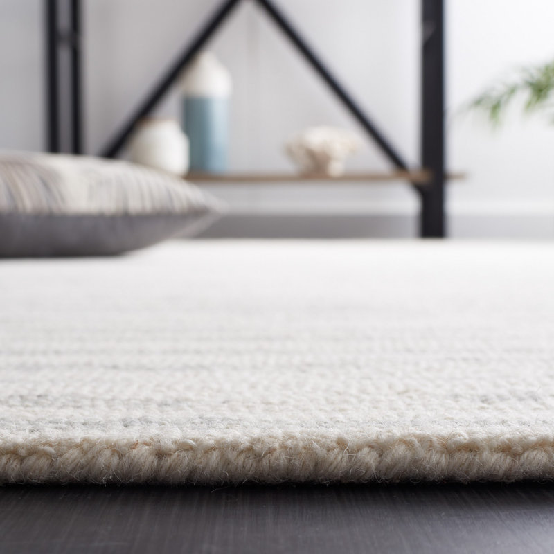 Abstract Hand Tufted Wool Abstract Rug, Round 6'