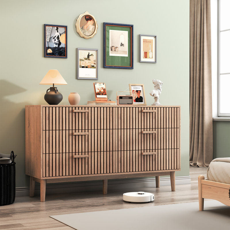 100cm W 6 - Drawer Chest of Drawers, Natural