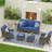 Tojuana Patio Set Rattan Outdoor Furniture Set with Cushions