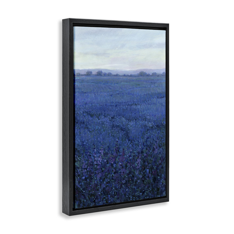 Vast Blue Fields View Brown Framed Floater Canvas by Tim OToole, H 25 po x l 17 po, Cadre flottant noir de jais