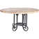 Curled Round Metal Base Dining Table
