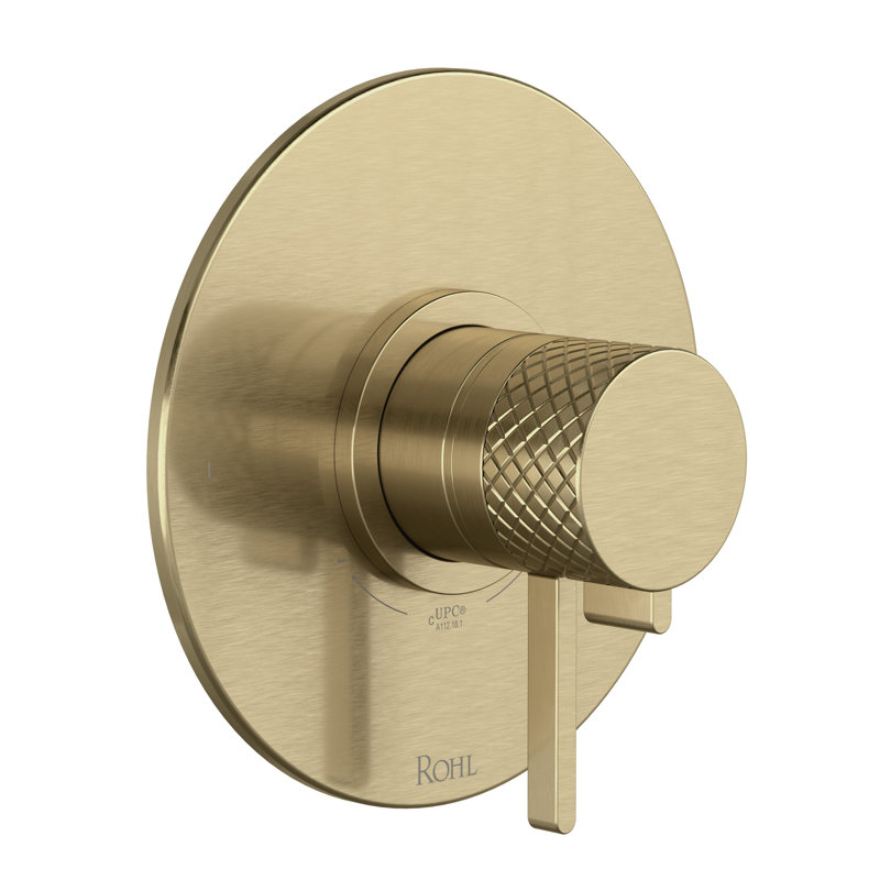 Tenerife 1/2" Therm & Pressure Balance Trim with 2 Functions, Antique Gold