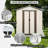 5X3, Outdoor Garden Tool Shed, Aluminum Alloy Frame, Long - Lasting Performance, Cream White, New Design, Modern Look, Spacious Interior, Tools, Ventilated, Waterproof Installation Manual Storage