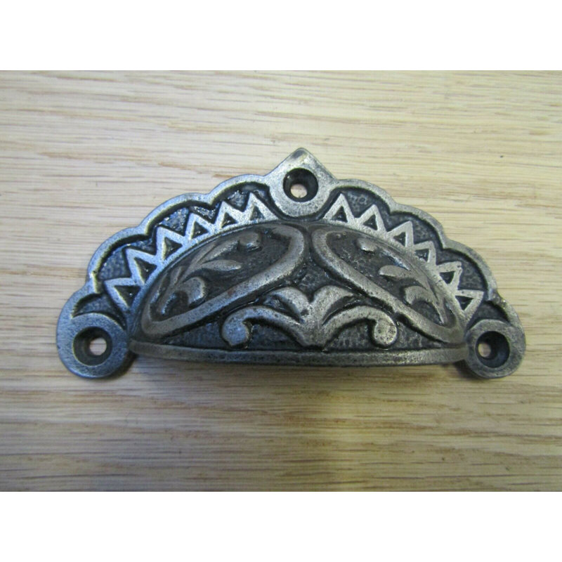 Edwardian Antique Iron Cup Pull Handle, Natural