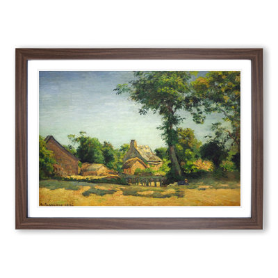 Landscape with a Farm by Camille Pissarro - Picture Frame Painting
