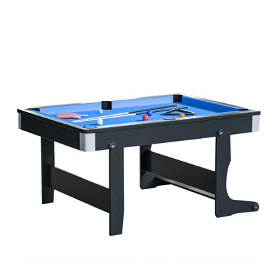Recon Furniture 5' Multi Game Pool Table with Leg Levelers