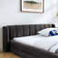Queen Size Upholstered Bed Frame With Thick Fabric, Chenille Fabric Grounded Queen Size Platform Bed With Headboard And Solid Frame-1130897507