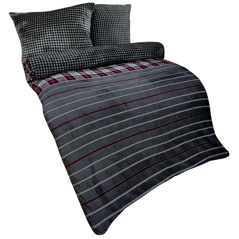 Elraine Reversible Bed Linen, 155 x 200 cm Duvet Cover - 1 Additional Piece