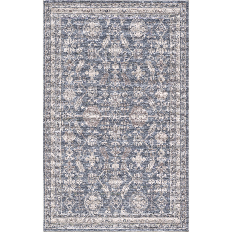 Tapis performance tissé à la machine Mira Greenwich - denim - 7 pi 10 po x 11 pi, 7 pi 10 po x 11 pi