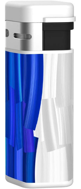 Palió Triple Jet Flame Butane Torch Lighter, Italy Flag, Blue/White