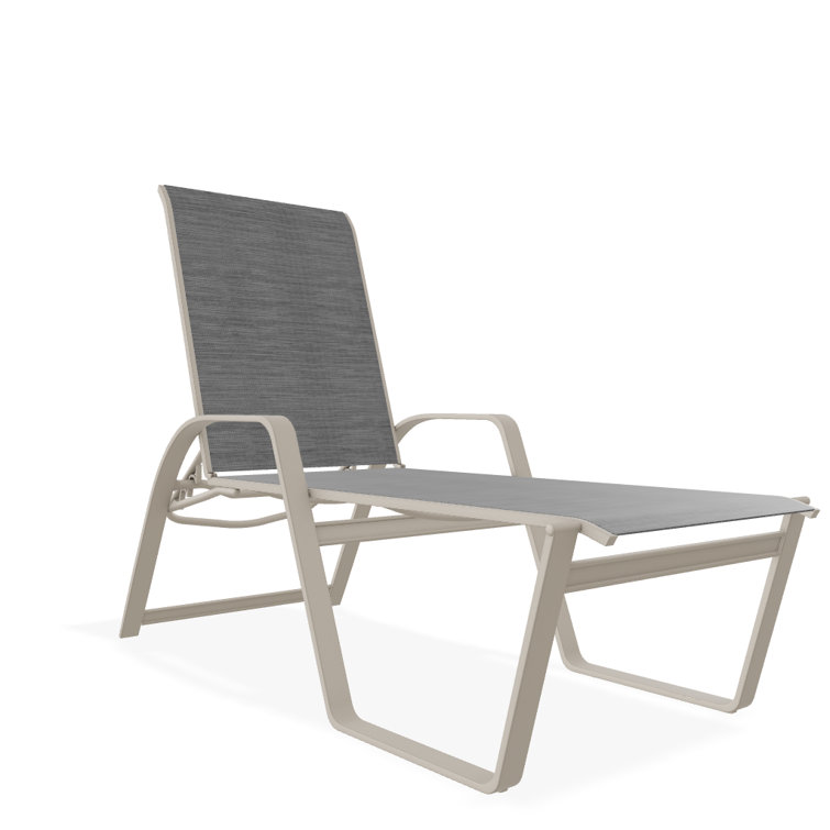 Holna Outdoor Rust-Resistant Metal Chaise Lounge