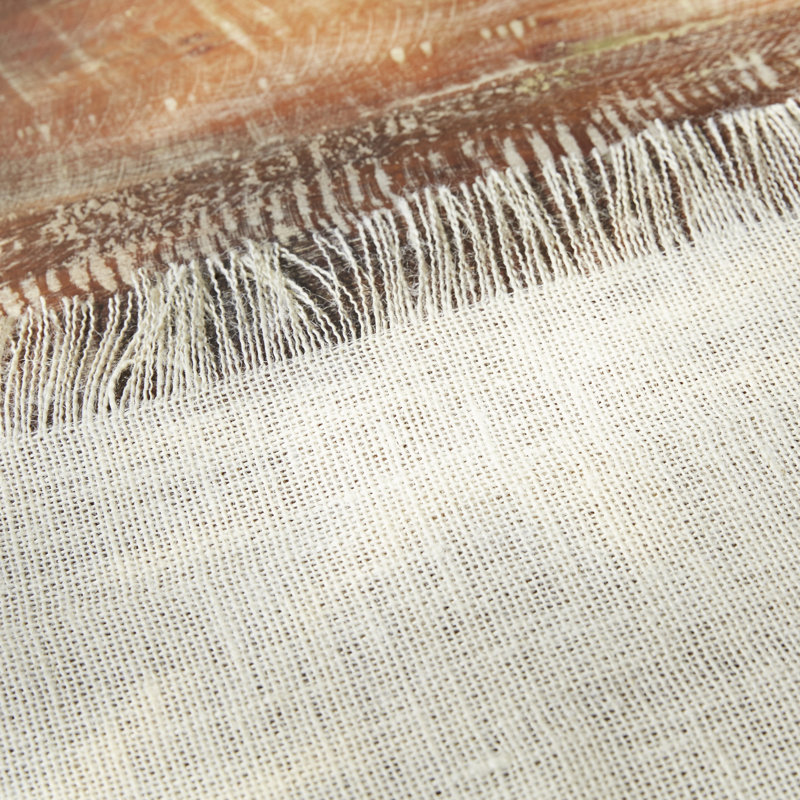Furman Fringed Burlap Table Runner, 108" L x 20" W, Ivory