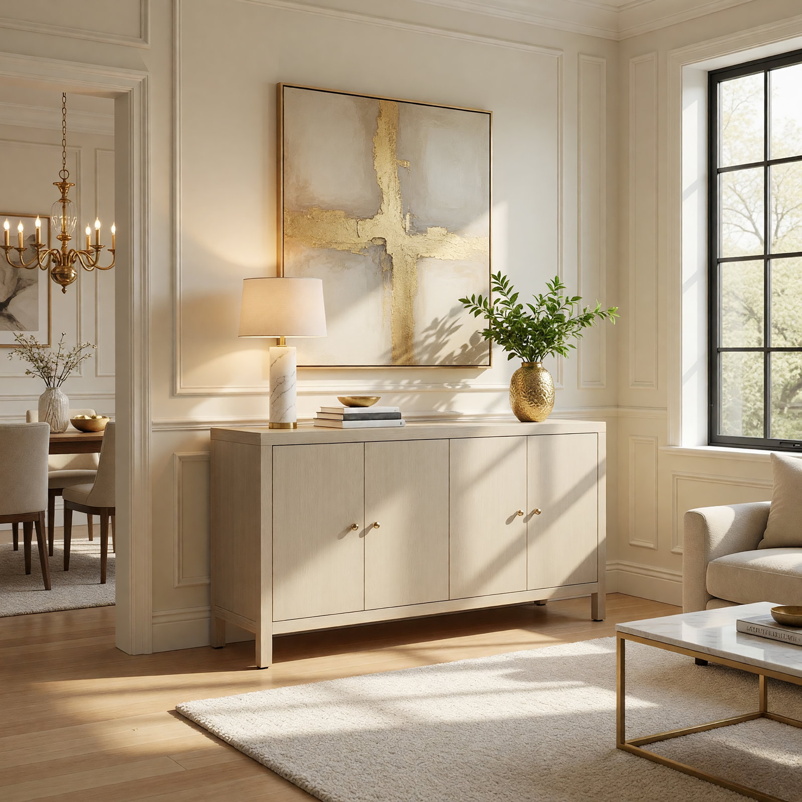 Celine Acacia Sideboard, Antique Taupe